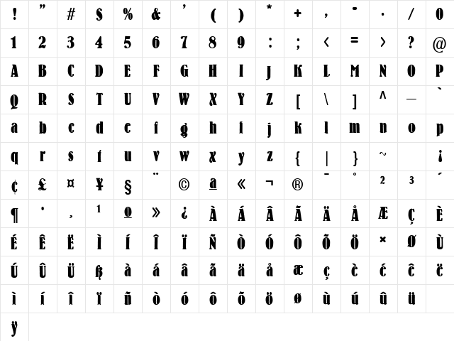 Bernstein SF Regular Character Map Bernstein SF Regular Character Map
