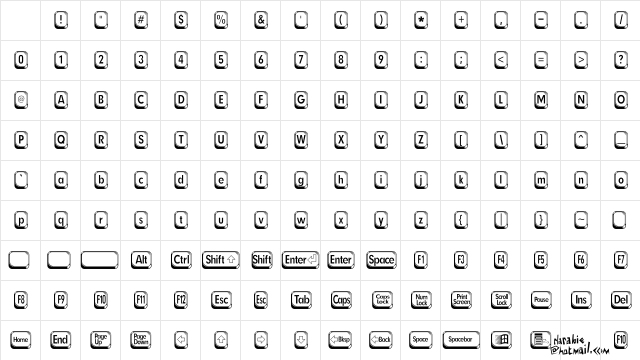Betsy Flanagan Regular Character Map Betsy Flanagan Regular Character Map