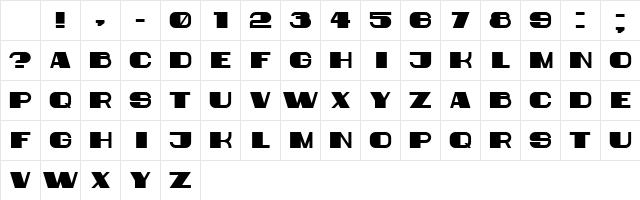 Bigger Book Regular Character Map Bigger Book Regular Character Map