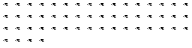 KR Lots Of Hearts Regular Character Map