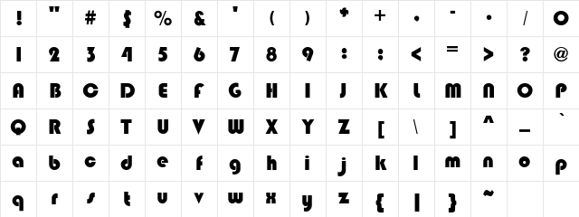 Blippo Heavy Character Map Blippo Heavy Character Map