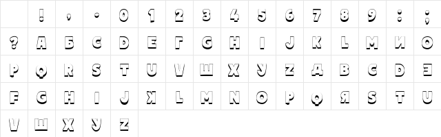 Blitz Regular Character Map Blitz Regular Character Map