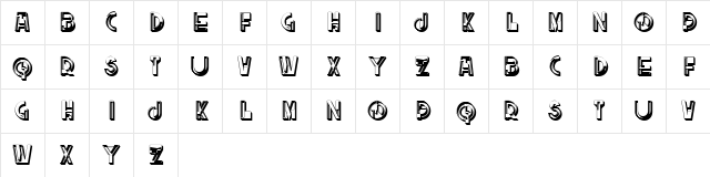 Blowzy Regular Character Map