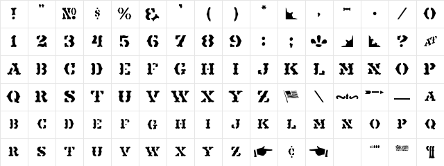 Maverick BE Regular Character Map Maverick BE Regular Character Map
