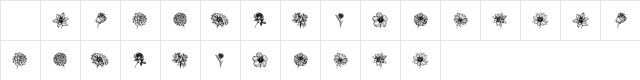Blumen Regular Character Map Blumen Regular Character Map