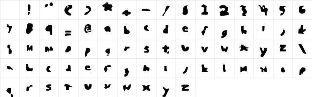 Blunted Regular Character Map Blunted Regular Character Map