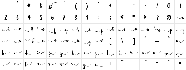 Blushingly Hollow Heart Swashes Regular Character Map Blushingly Hollow Heart Swashes Regular Character Map