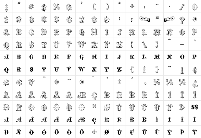 Maverick's Luck KQs Regular Character Map