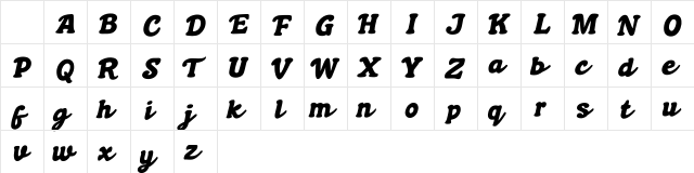 Cundrawan (cove703) Regular Character Map