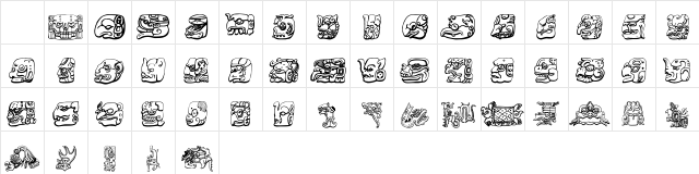 Mayan Normal Character Map