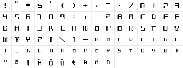 Mayday Regular Character Map Mayday Regular Character Map