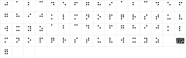 Braille Regular Character Map