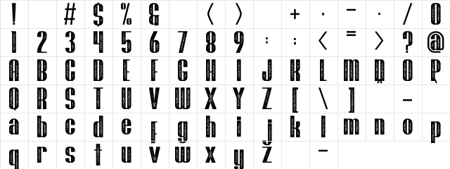 Brasham Stamp Demo Stamp Character Map