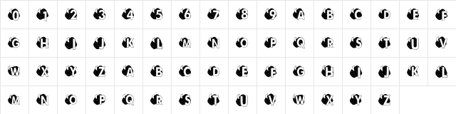 KR Moonlit Regular Character Map KR Moonlit Regular Character Map