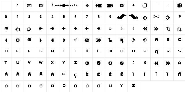 Mayo Regular Character Map Mayo Regular Character Map