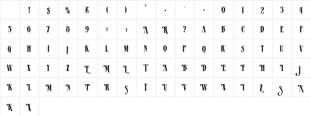 MazamaPlain Regular Character Map