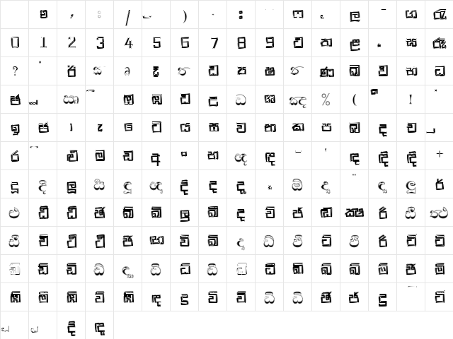 Bu_Nisha Normal Character Map Bu_Nisha Normal Character Map