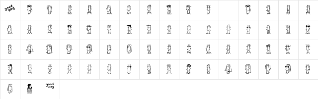 BUEN CHICO 1 Character Map