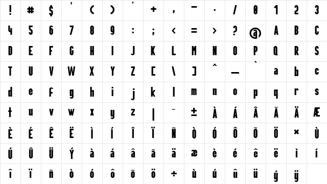 build Bold Character Map build Bold Character Map