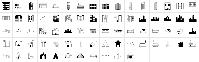 Buildings Regular Character Map