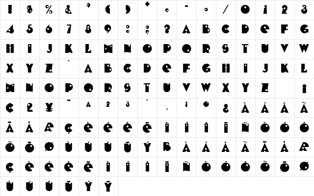 Bullet Normal Character Map