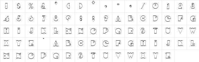 BulletOutline Normal Character Map BulletOutline Normal Character Map