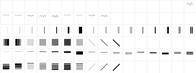 BunchOLines Regular Character Map BunchOLines Regular Character Map