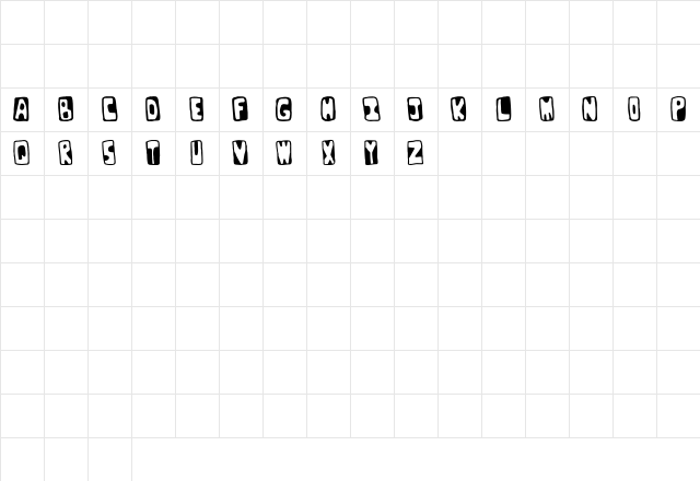 Bunker Regular Character Map