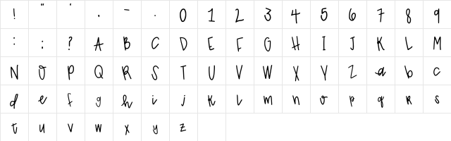 Buzz Buzz Regular Character Map Buzz Buzz Regular Character Map