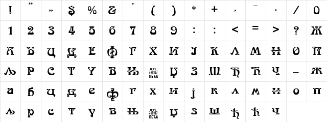 C_Arabia Normal Character Map
