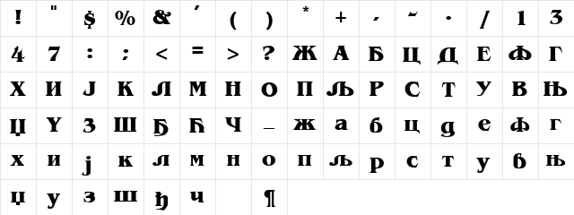 C_Bangkok Bold Bold Character Map