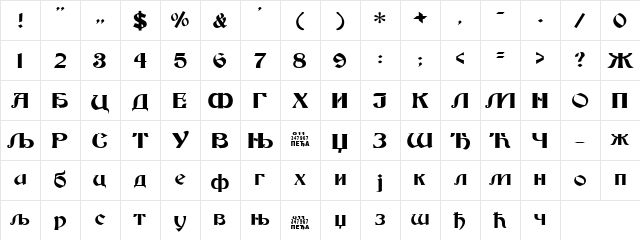 C_Becker Normal Character Map