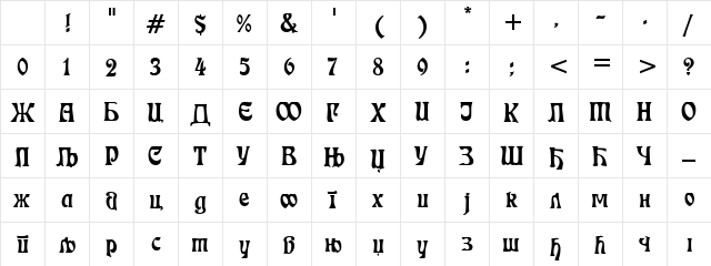 C_Freeform Normal Character Map