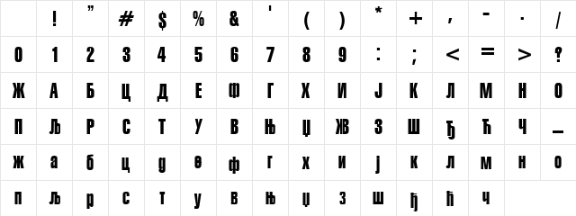C_Helvco Regular Character Map