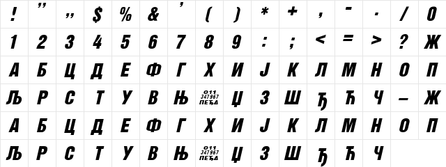 C_Helvetika_Inserat Italic Character Map C_Helvetika_Inserat Italic Character Map
