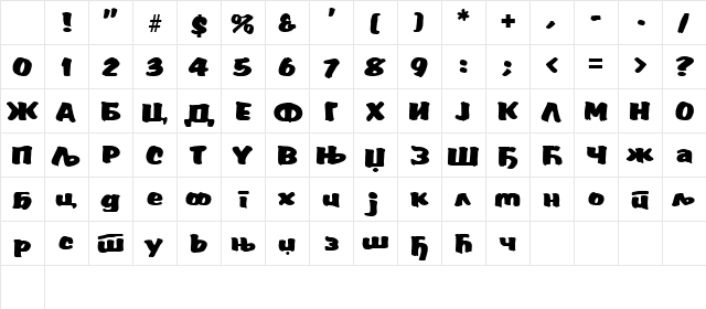 C_Market Regular Character Map