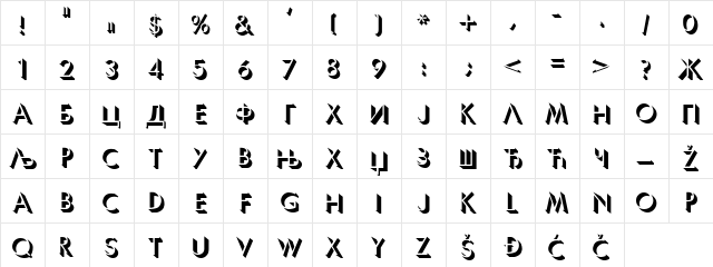C_Umbra Normal Character Map