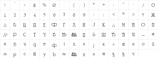 C_Unicorn Normal Character Map C_Unicorn Normal Character Map