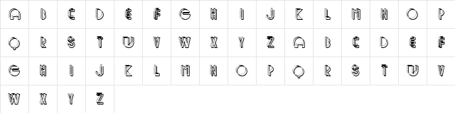 Cablegram Regular Character Map