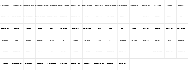 MC morse_International_1890 Regular Character Map