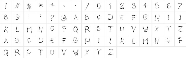 Calliope fun Regular Character Map
