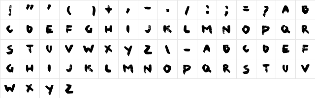 Canvaslm Black Character Map