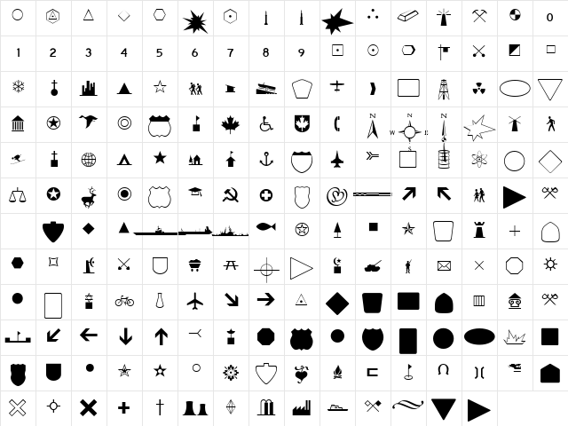 Carta Medium Character Map Carta Medium Character Map