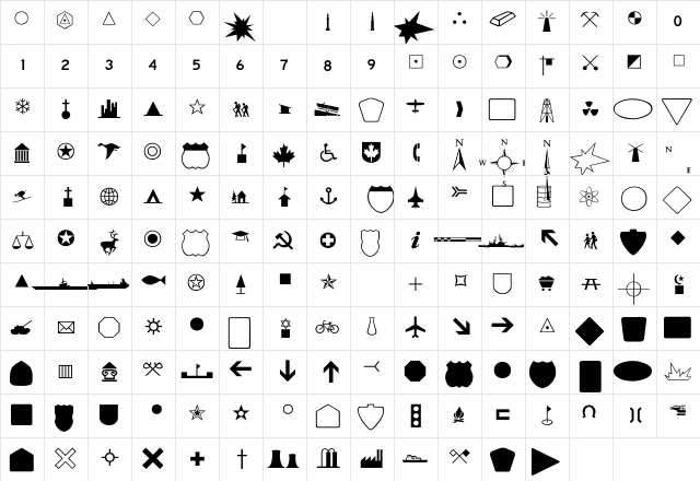 Carta Regular Character Map