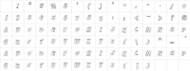 Cartoon Hollow Regular Character Map Cartoon Hollow Regular Character Map