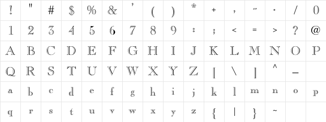 CasperOpenFace-Normal Regular Character Map CasperOpenFace-Normal Regular Character Map