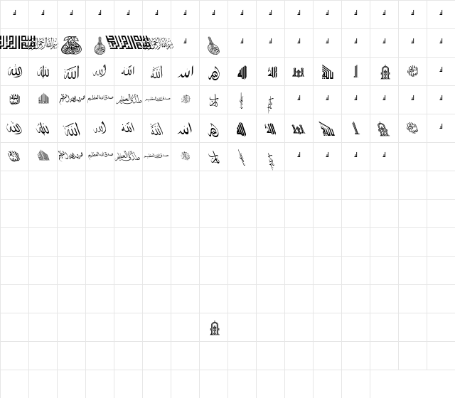 MCS Aljalalah. Normal Character Map