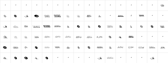 MCS Basmalah italic. Normal Character Map