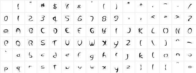 Changstein Regular Character Map Changstein Regular Character Map
