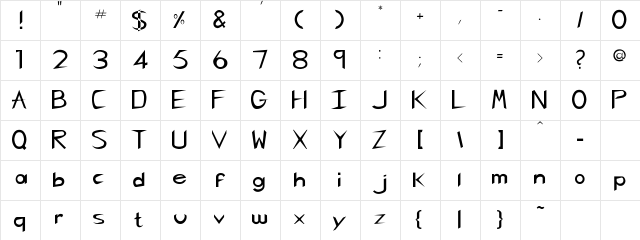 CharlieChan Regular Character Map